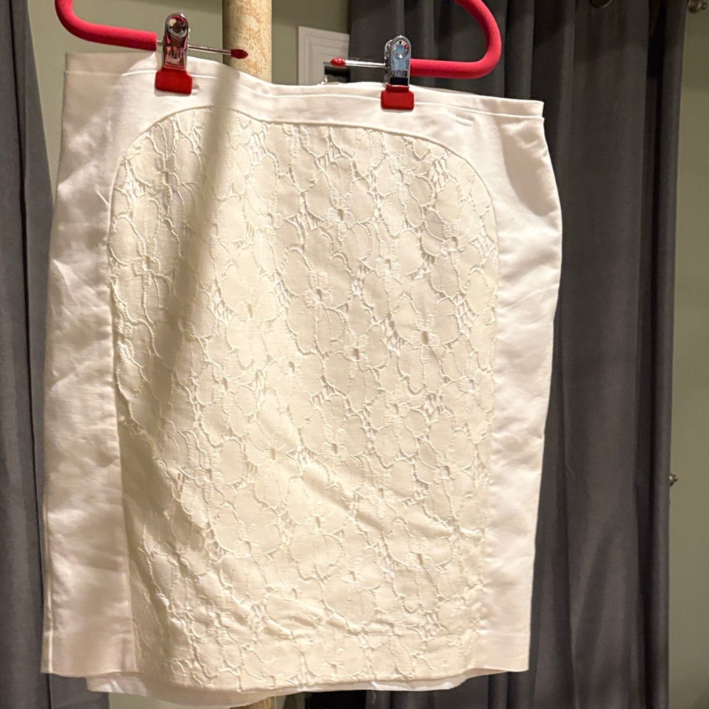 Worthington Cream Lace Pencil Skirt